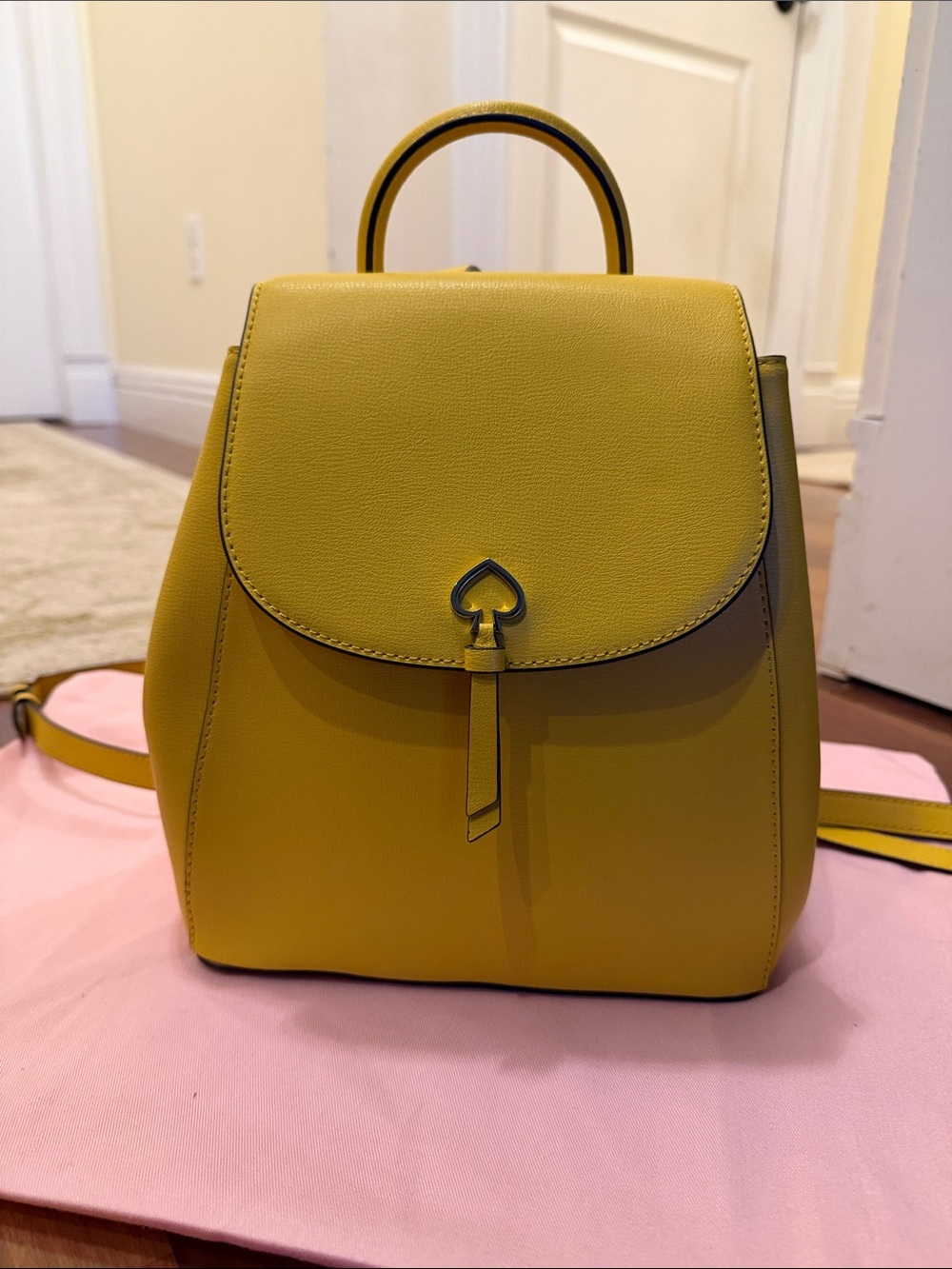 NWT - Kate SpadeYellow Leather Structured Mini Backpack